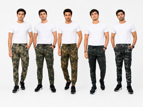 Mens camouflage cargo trousers - mens,