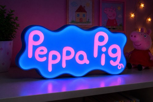 Peppa pig led light - pig, 3d