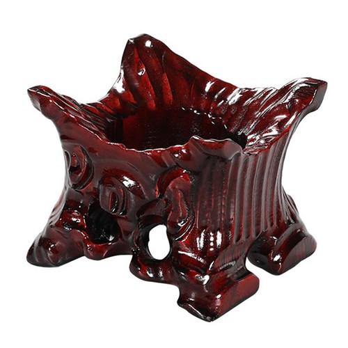Wooden stone display stand - wooden,