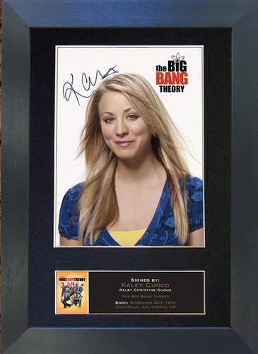 Kaley cuoco signed mounted - kaley,