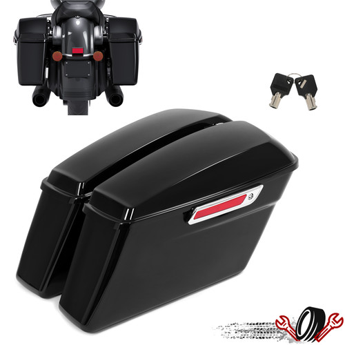 Vivid black hard saddlebag - vivid,