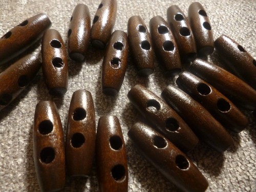 Wooden brown toggle - 20, buttons