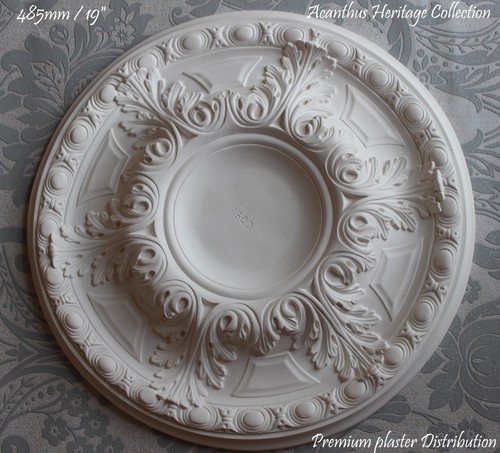 Plaster ceiling rose acanthus - plaster,
