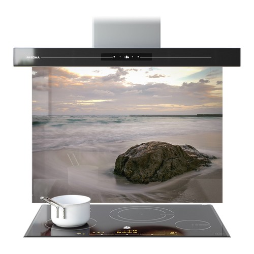 Kitchen glass splashback - kitchen,