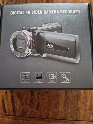 Euiivnt dual lens camcorder - 4k,