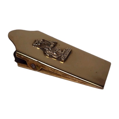 Vintage brass paper clip - paper, &