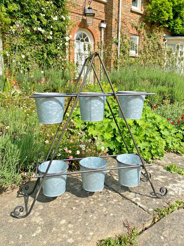 Zinc planter pots with - planter,