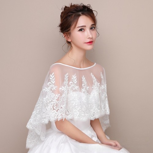 Bridal wedding cape lace - bridal,