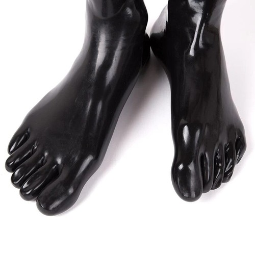 Black latex rubber - latex, toe
