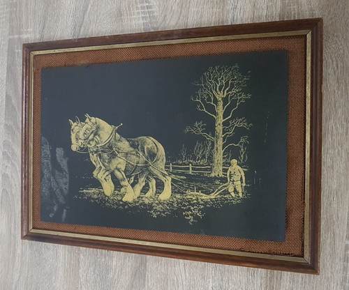 Vintage wooden framed plowing - wooden,