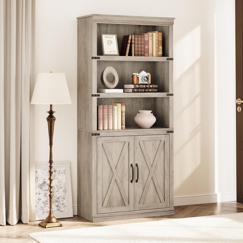 Farmhouse bookcases with - farmhouse,