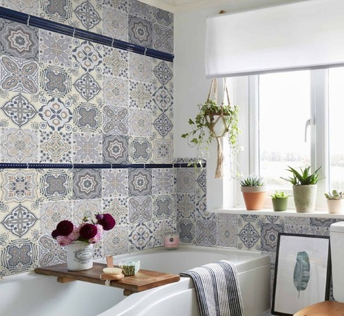 Traditional modern art tile - traditional,