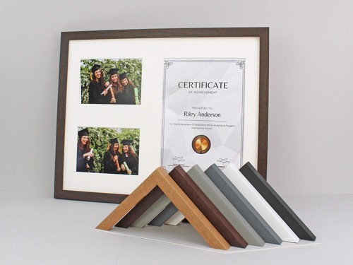 Certificate frame with two - certificate,
