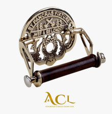 Vintage Toilet Roll Holder Brass  St Pancras Gold Traditional Loo Roll Holder