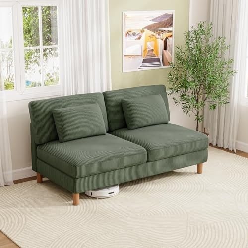 Corduroy seater sofa 166cm - 3,