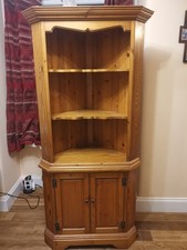 Solid Wood Vintage Corner Cupboard Storage Unit