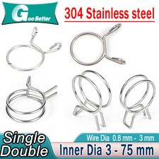 Single/Double Wire Spring Clips / Silicone Hose Pipe Air Fuel Band Tube Clamp