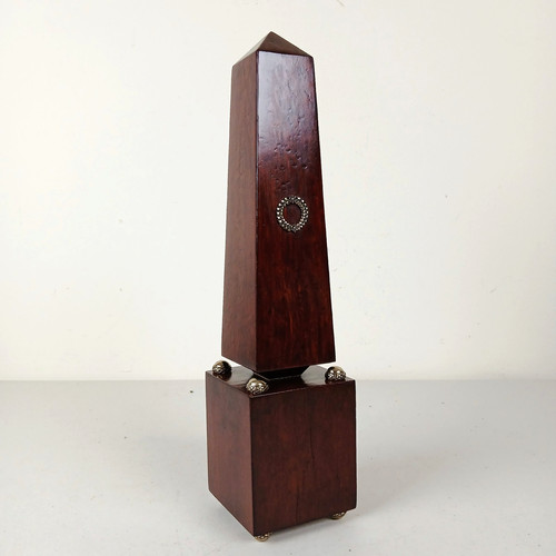 Solid wood obelisk art object - solid,
