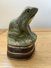 Vintage Cast Iron Painted Frog