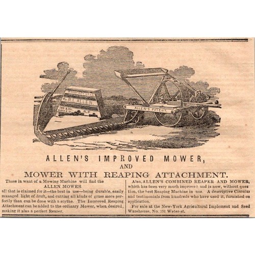 Allen improved mower - allen's, and