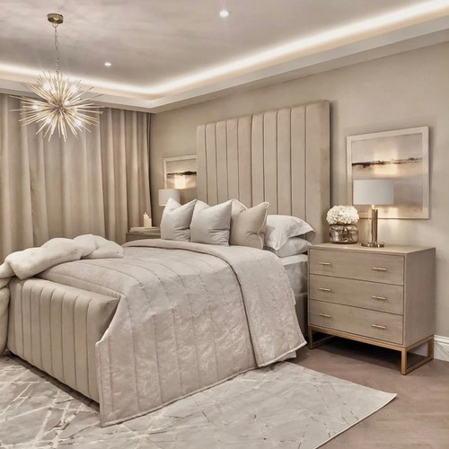 High headboard luxury bed - luxury, sara