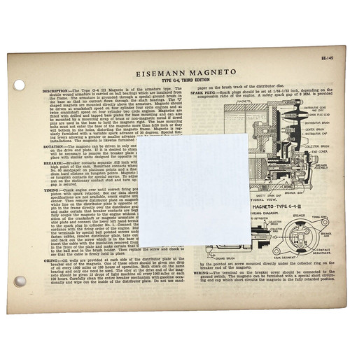 1937 eisemann magneto - eisemann,