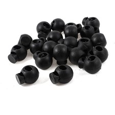 10 - 100pcs Round Black