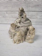 Pearlite Marblecraft Igloo Inuit Eskimo Husky Handcrafted Trinket Pot. PBF