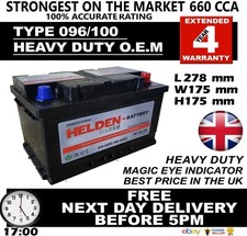 DIESEL CAR BATTERY 096 100 12V 660CCA BRAND NEW HEAVY DUTY SEALED NEXT DAY*