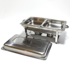 Buffet Warmer Server 2 Tray Chafing Dish Buffet Set Stainless Steel Food Warmer