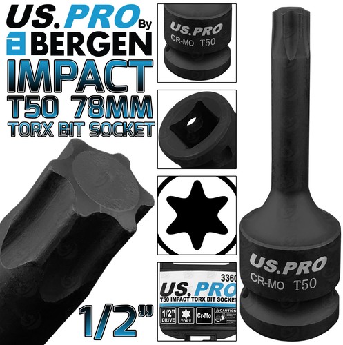 Bergen t50 impact torx bit - torx,