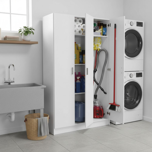Tall wide white door utility - tall,