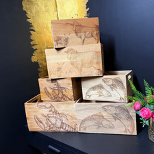 Set of 2 Mango Wood Lobster