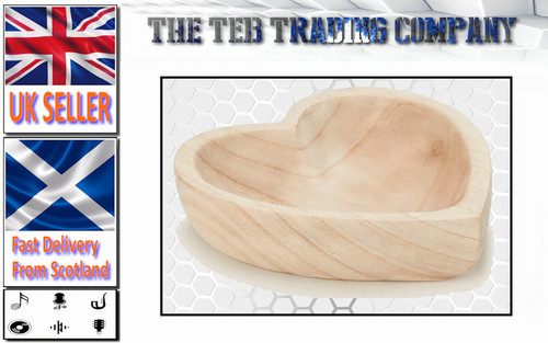 Natural wooden heart bowl - natural,