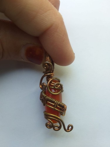 Wire wrap pendant coroline - wire,