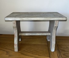 Vintage Rustic Wooden Farmhouse Stool / Milking Stool