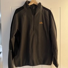 Bear Grylls By Craghoppers Olive Green & Black Half Zip Fleece VGC Large