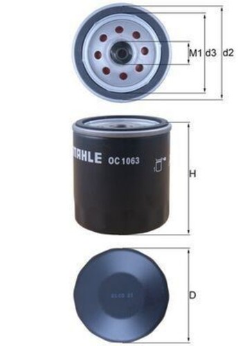 Oil filter mahle fits ford - mahle,