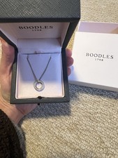 Boodles Roulette Small White Gold Diamond Pendant Necklace