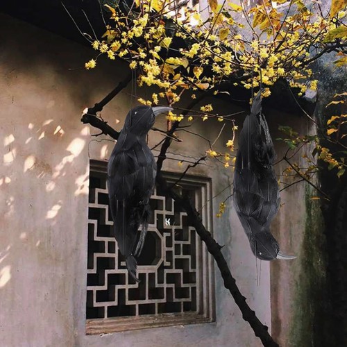 Realistic hanging crow decoy - realistic,