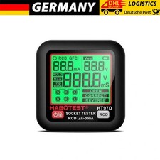 Socket Tester with RCD Test and LCD Voltage Display 250V Digital Tester DE