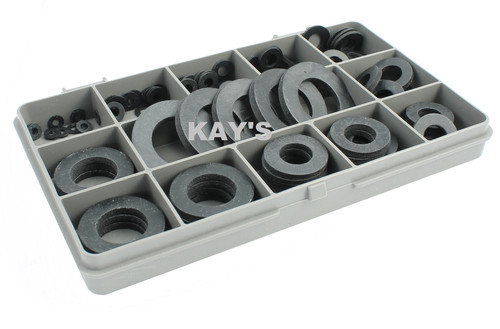 Black rubber washers form - rubber, a