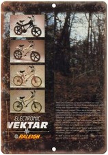 Raleigh Vektar BMX Racing Retro Bicycle Ad Reproduction Metal Sign B498