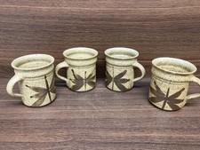 Four Llanarth Pottery Mugs