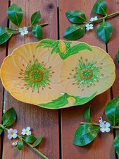 Vintage Carlton Ware Vintage Yellow/Green Buttercup Australian Dsn Bowl England.