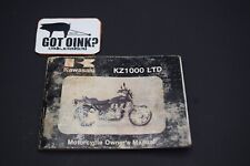 Kawasaki 1980 80 KZ1000 B4 KZ 1000 LTD OEM Original Owner's Manual / Handbook