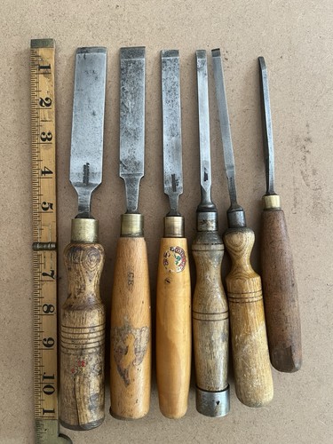 Vintage set firmer chisels - set, of
