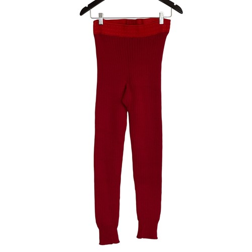 Vintage women red ribbed wool - vintage,
