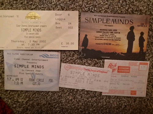 Simple minds concert tickets - concert,