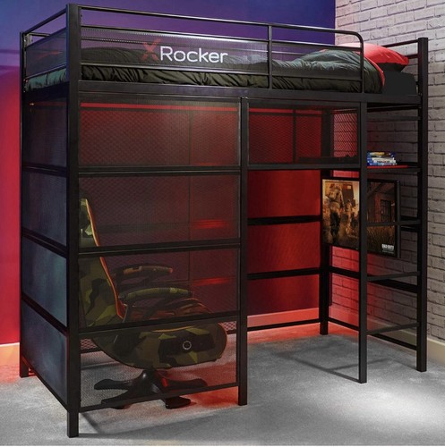 Gaming high sleeper bed black - gaming,
